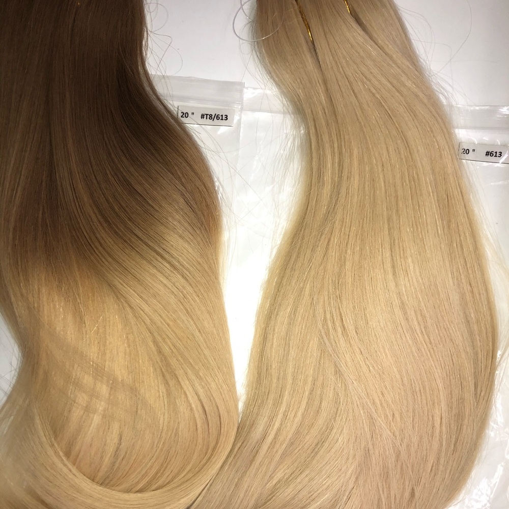 Hair Colors for Halo type Extension 8/ Ombré 8/613 - Picture 2 of 8